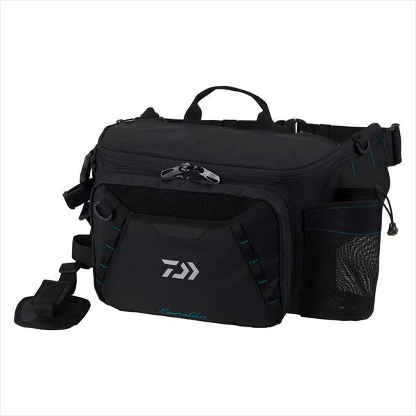 daiwa tackle bags DAIWA Tackle Bag Emeraldas Tactical Hip Bag (C) Black – Fishing Ocean Kuma