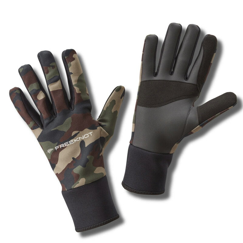 FREEKNOT Cold Weather Gloves FOURON Neoprene Gloves Full Finger Camouflage L