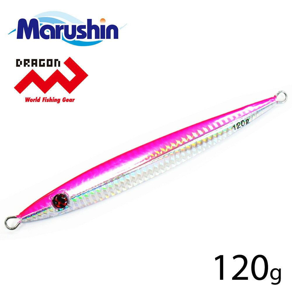 Marushin Fishing Gear Metal Jig Four Edge Jaggy 120g Pink *Payment not available in store