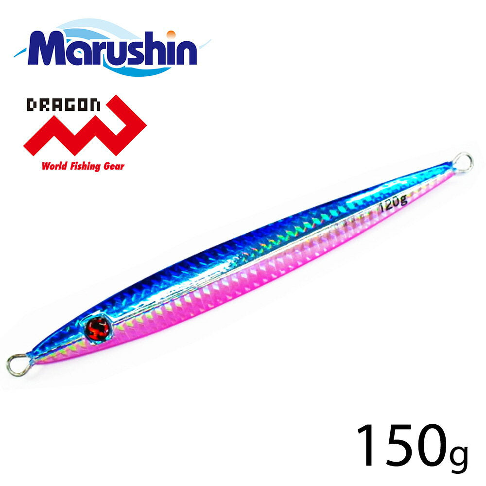 Marushin Fishing Gear Metal Jig Four Edge Jaggy 150g Blue Pink