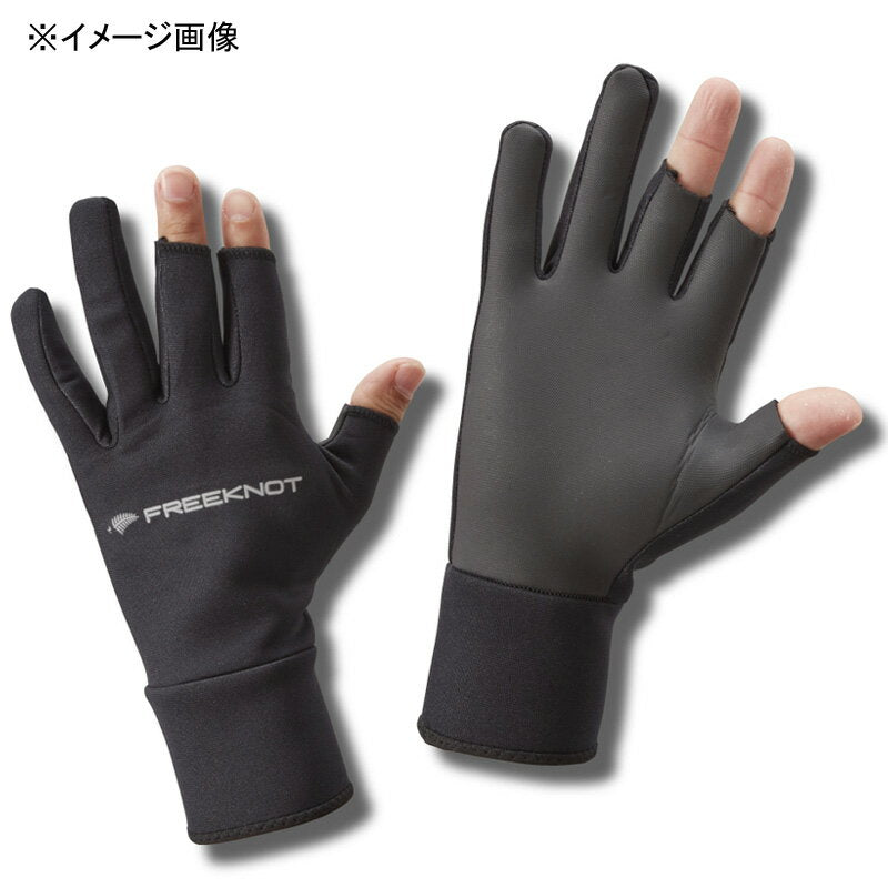 FREEKNOT Cold Weather Gloves FOURON Neoprene Gloves 3-Piece Cut Black L