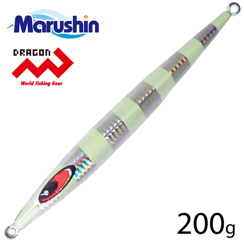 Marushin Fishing Gear Metal Jig Ryuga 200g Zebra