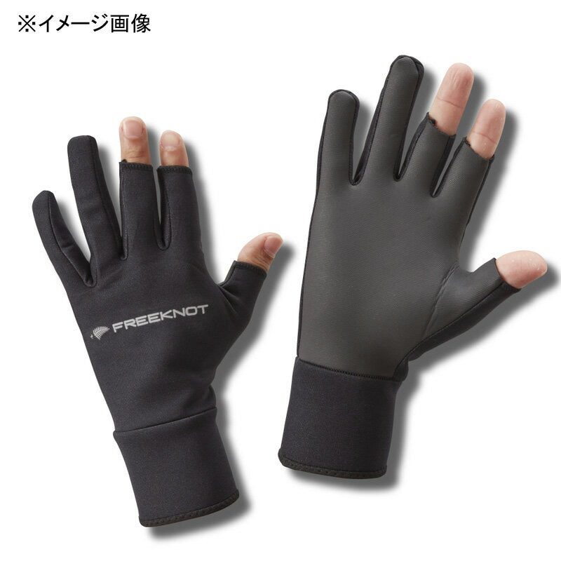 FREEKNOT Cold Weather Gloves FOURON Neoprene Gloves 3-Piece Cut Black WM