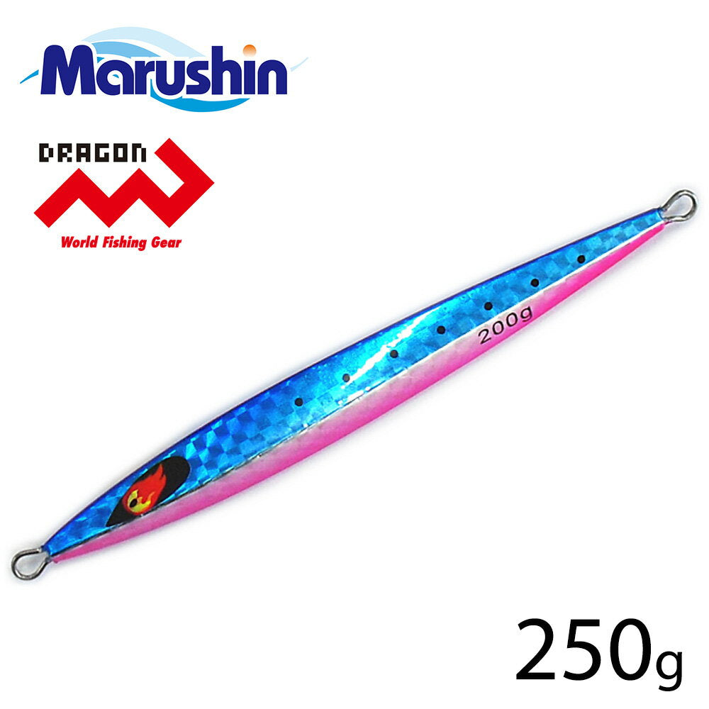 Marushin Metal Jig Amber Jack 250g Blue Pink