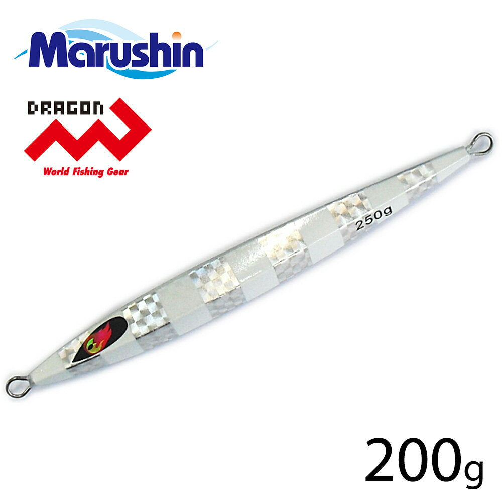 Marushin Metal Jig Amber Jack 200g Zebra *Payment not available in store