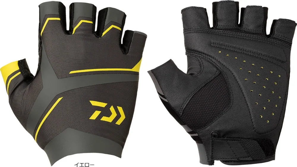 DAIWA Gloves DG-6122 Padded Stretch Fit Gloves 5-piece Cut Yellow XL