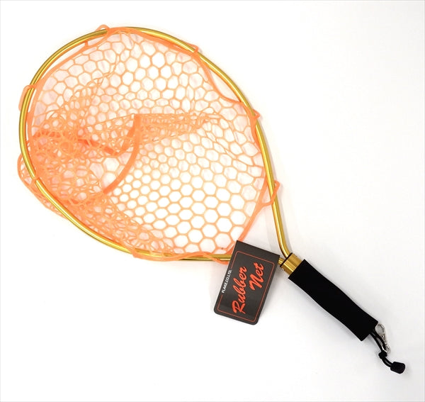 CORMORAN Landing Net Rubber Racket Net II Orange/Orange