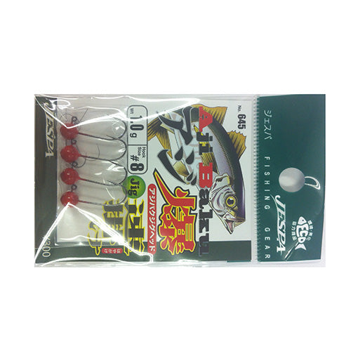 Yarie 645 Horse Mackerel Bomb Jig Head 1.0g Red