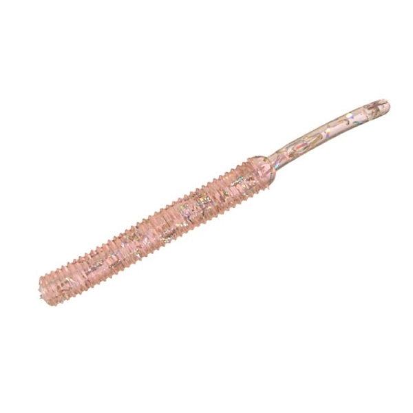 Smith Screw Tail Grub 1.5 inch Clear Pink/Silver Tinsel