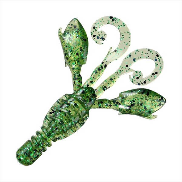 Smith Worm Smokey Grouper Bug 3.5 inch Green Sparkle 02