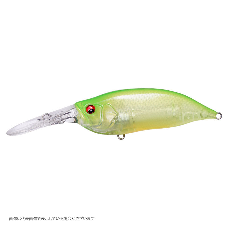 Megabass IXI SHAD TYPE-3 Clear Lime Chart