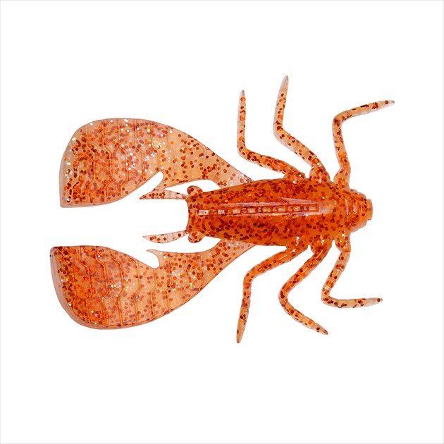 Megabass Worm FUWABUG 2.5 inch Clear Orange/Reins Bow Flake