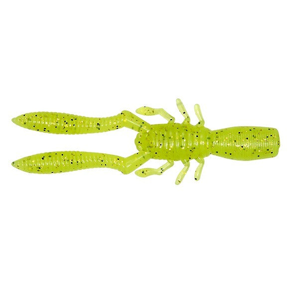 Megabass Worm Bottle Shrimp SW 2.4 inch Clear Chart/Gold Flake