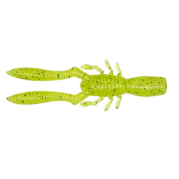 Megabass Worm Bottle Shrimp SW 3 inch Clear Chart/Gold Flake