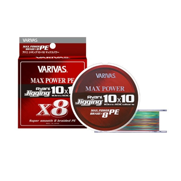 VARIVAS PE Line Avani Jigging 10x10 Max Power PE X8 400m #4 (MAX 64LB)