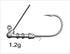 VARIVAS Jig Head Jig Head Hook Kyokuten #1/0 - 1.2g