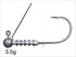 VARIVAS Jig Head Jig Head Hook Kyokuten #4/0 - 3.5g