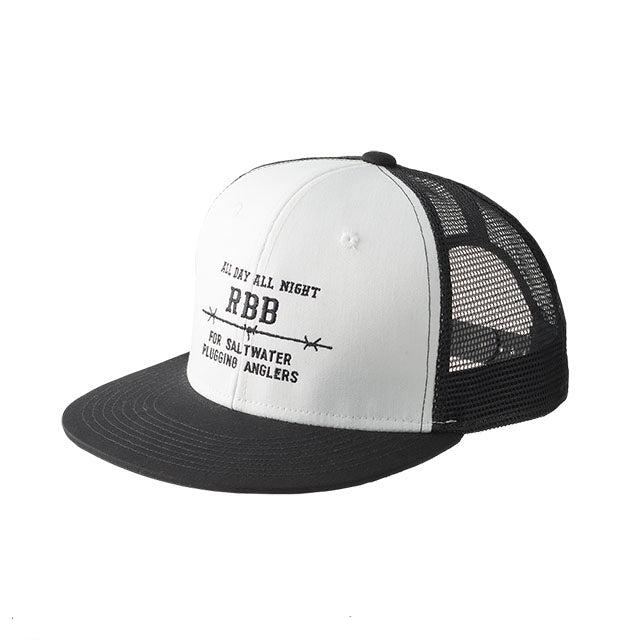 8849 RBB Flat Mesh Cap White