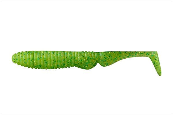 JACKALL Worm Ammonite Shad 3.0 inch Chartreuse/Lime Chartreuse Flake