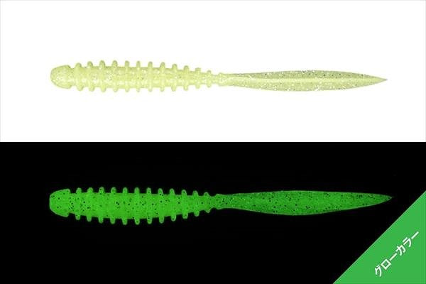 JACKALL Peke Ring 2.5 inch Glow Chart Silver Flake