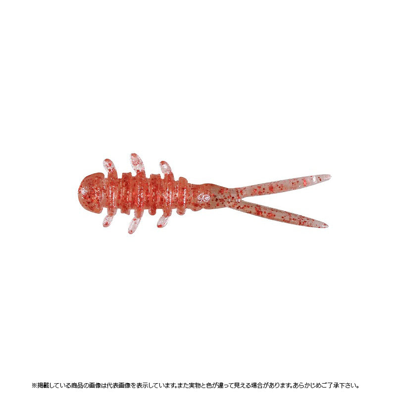 JACKALL Amiami Micro 1 inch under 10 pieces Clear Red Flake