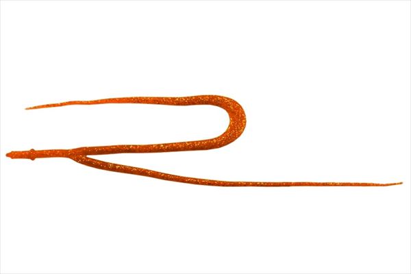 JACKALL Binbin Worm Tie Twin Tail Orange Gold Flake