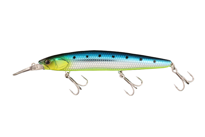 JACKALL Big Backer Bay Minnow 128S-LB Scaled Holo Chart Belly Sardine