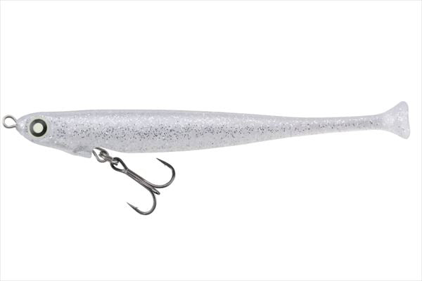 JACKALL Worm Jelly Sardine 80 Slim Ridge Silver Powder Smoked Jelly