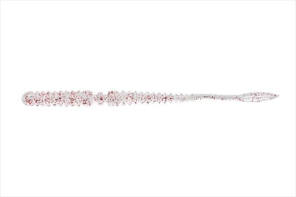 JACKALL Worm Pekeling Tide MAX 2.2 inch Clear Red Flake