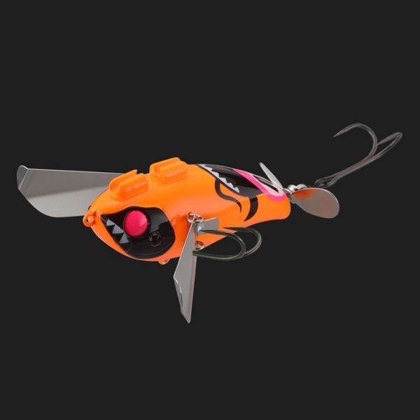 JACKALL Bass Lure Pompadour Jr. Catfish Custom Spark Orange Nagy