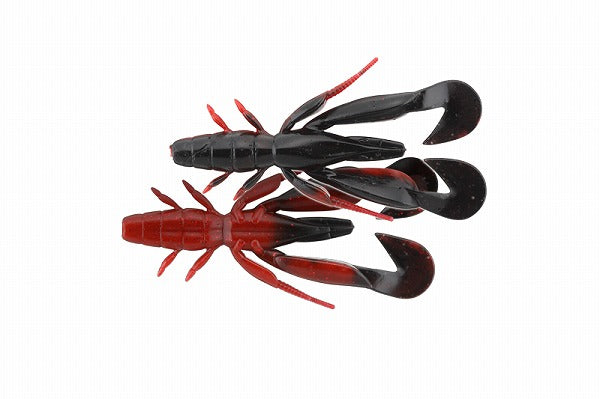 JACKALL Worm Chunk Craw 2.8 inch Salt Black Porgy Red-flanked Devil