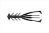 JACKALL Worm Jimmy Shrimp 3.8 inch Solid Black