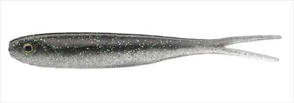 JACKALL Worm Peacestone Fly 2.8 inch Dark Thunder/Clear Silver