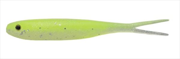 JACKALL Worm Pistol Fly 2.8 inch Chart/Pearl Silver