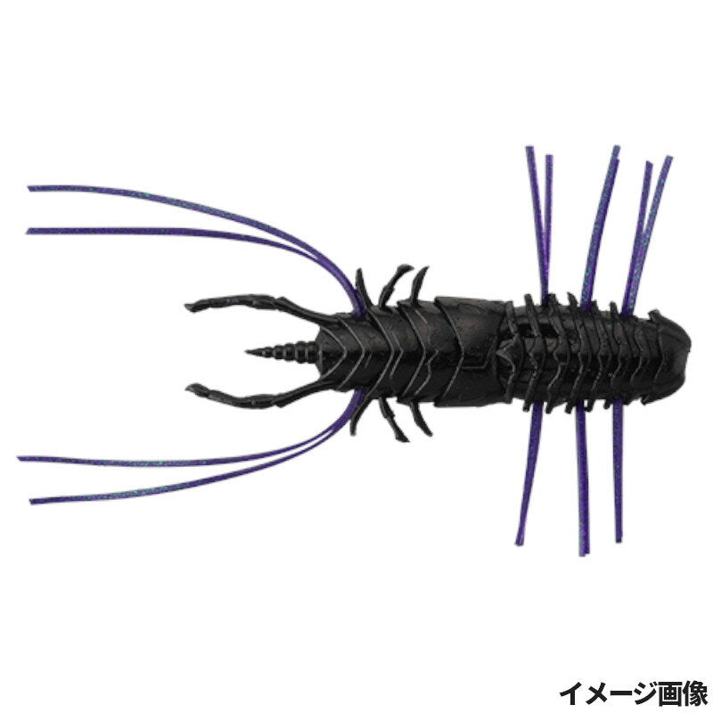 JACKALL Worm Wam Wam Flare 60 Solid Black