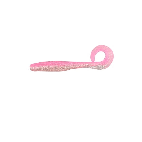 JACKALL Worm Sable Sensitive Curly 4.0 inch Pink Silver
