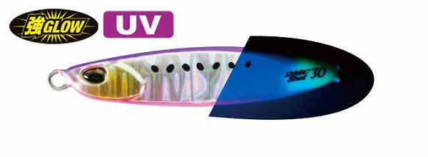 DUO Metal Jig Drag Metal Cast Shot 40g Tachiuo Color UV Purple Sardine Glow Tail