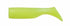 DUO Worm Beach Walker Howl Shad 3 inch Chart Glow