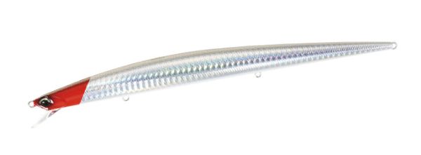 DUO Seabass Lure Tide Minnow Slim 200 Red Head W White