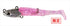 Duo Worm Beach Walker Django Set 21g Limited Edition MCC0747 UV Silver Pink Glitter + Clear Pink