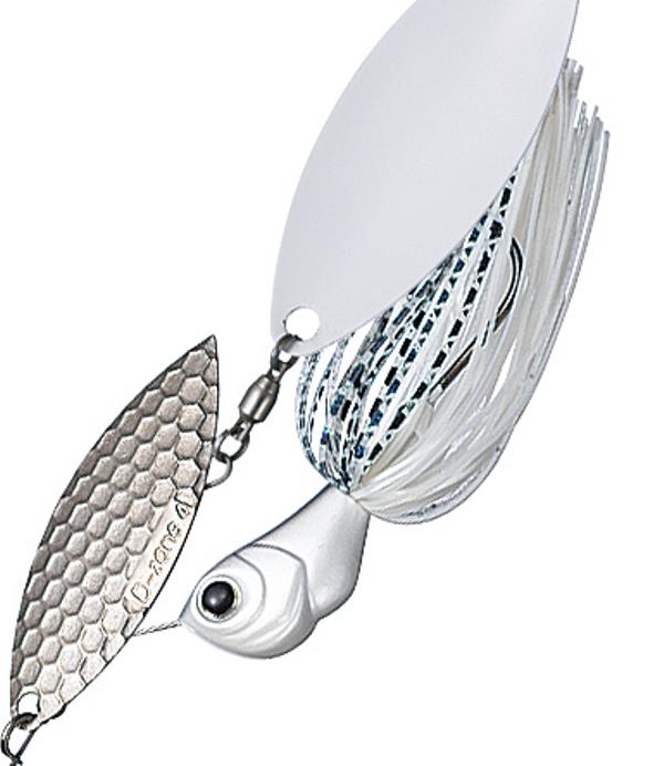 EVERGREEN Spinnerbait Buzzbait D-Zone 3/8oz Tandem Willow #04 Super White