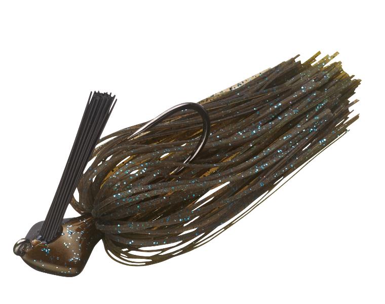 EVERGREEN Rubber Jig Casting JIG Silicone 3/8oz #211 Green Pumpkin B