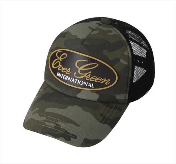 EVERGREEN Hat EG Big Logo Mesh Cap Green Camo/BK