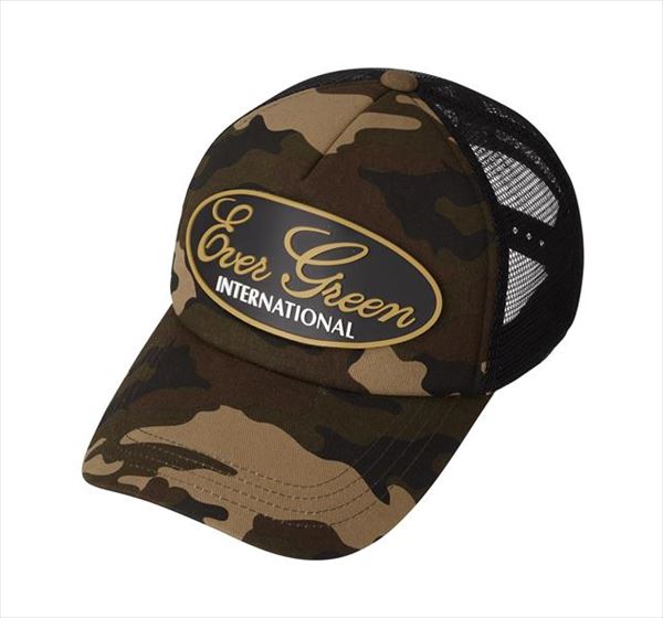 EVERGREEN Hat EG Big Logo Mesh Cap Brown Camo/BK