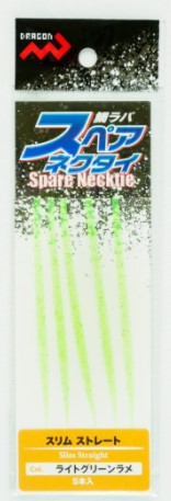 Marushin Fishing Gear Tairaba Spare Necktie Slim Straight Light Green Lame