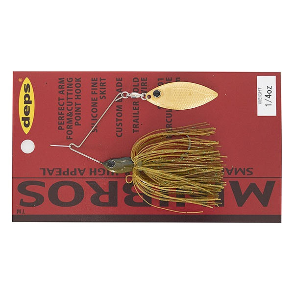 Depth Spinnerbait Buzzbait Mini Bros 1/4oz Single Willow #04 Crackle Claw