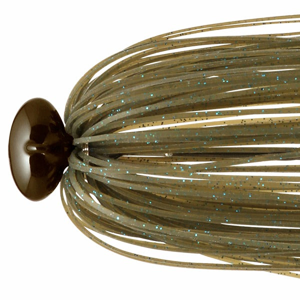 deps Hyper Football Jig 1/4oz #67 SF Green Pumpkin/Blue Flake