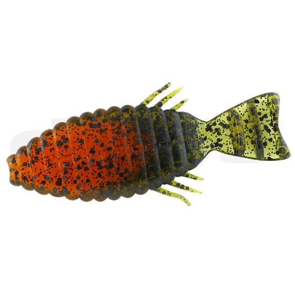 deps deps Worm Bull Flat 4.8 inch #51 Green Pumpkin Orange