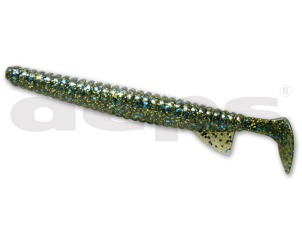 deps Worm Death Adder Shad 4 inch #24 Smoke P/BL&GD