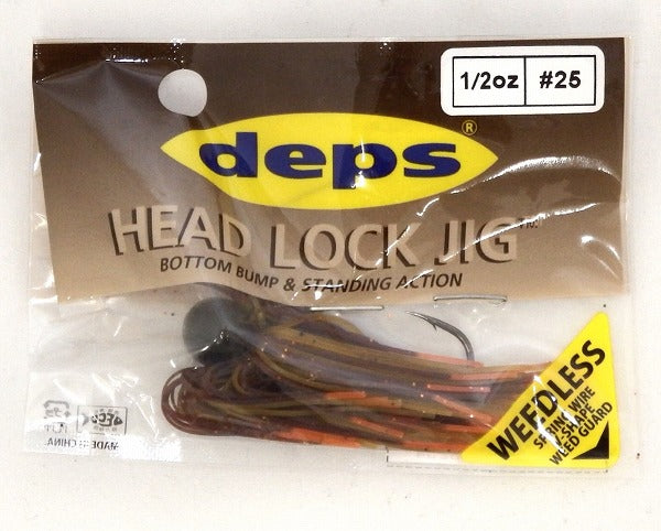deps Head Lock Jig 1/2oz Wire Guard Model L #25 Orange Edge
